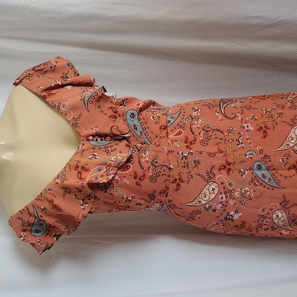 NWT Willow & Clay Floral Ruffle Front Slit Maxi Dress Size S - Picture 2 of 12